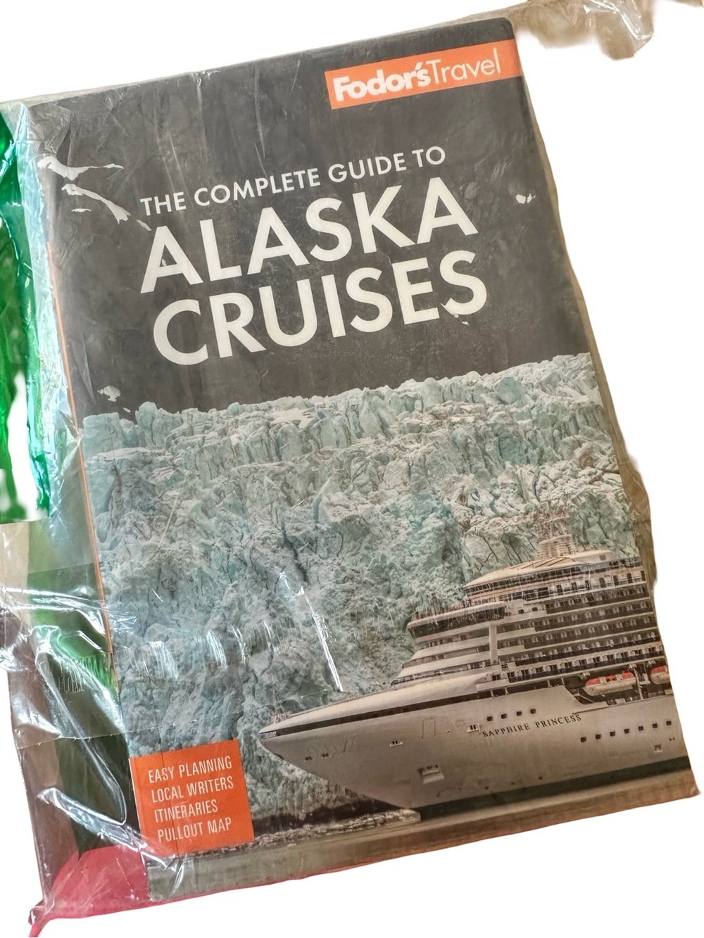 Old Navy blue and white Alaska Cruises graphic tote